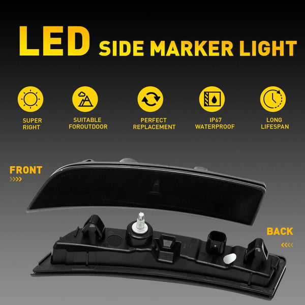 Smoked Len LED Side Marker Light for 2022-2024 Toyota GR86 ZN8 & Subaru BRZ ZD8