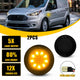 Smoked Lens Amber LED Side Marker Light for Ford Transit Connect 2010-2021, Front
