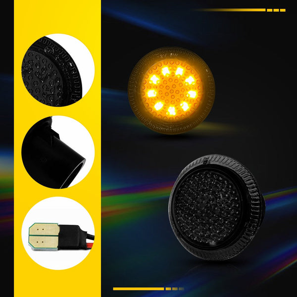 Smoked Lens Amber LED Side Marker Light for Ford Transit Connect 2010-2021, Front