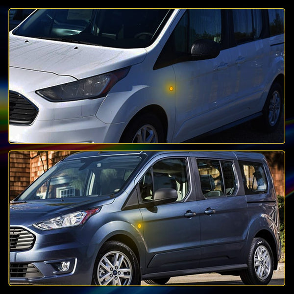 Smoked Lens Amber LED Side Marker Light for Ford Transit Connect 2010-2021, Front