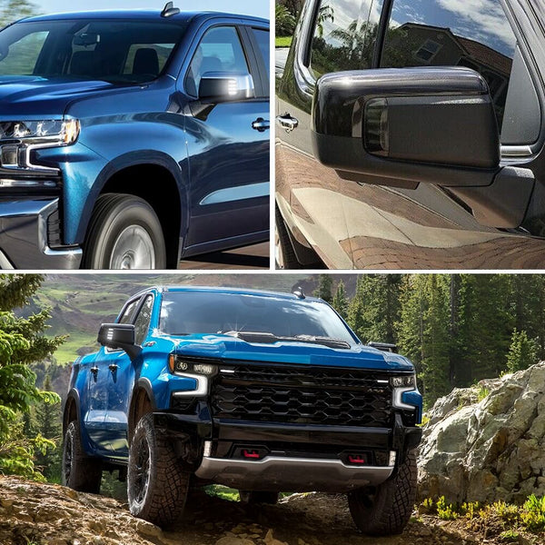 Smoked Lens Xenon White Quad-Row Rearview Side Mirror Light Fits 2019-2022 Chevrolet Silverado 1500/GMC Sierra 1500