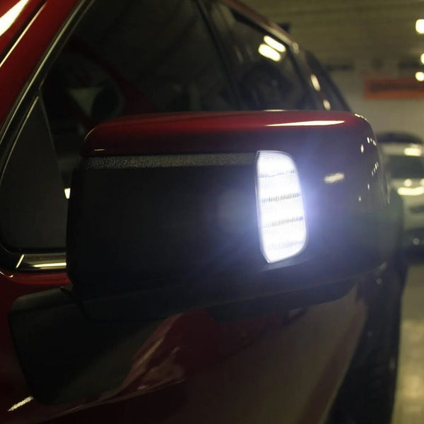 Smoked Lens Xenon White Quad-Row Rearview Side Mirror Light Fits 2019-2022 Chevrolet Silverado 1500/GMC Sierra 1500