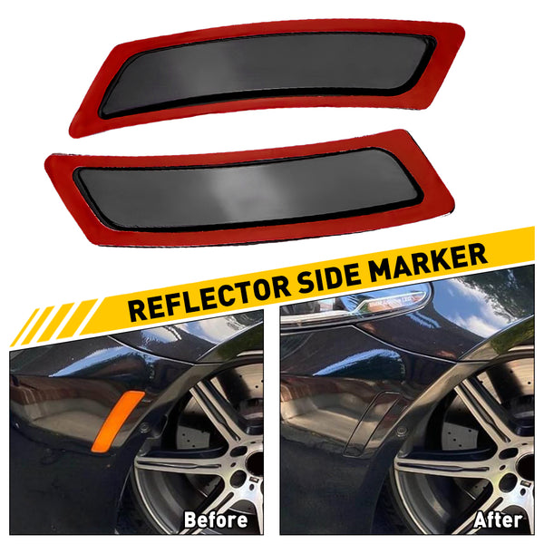 Smoked Sequential Bumper Reflector Side Marker Light for BMW 5 Series F10 2011-2016, Front Fender