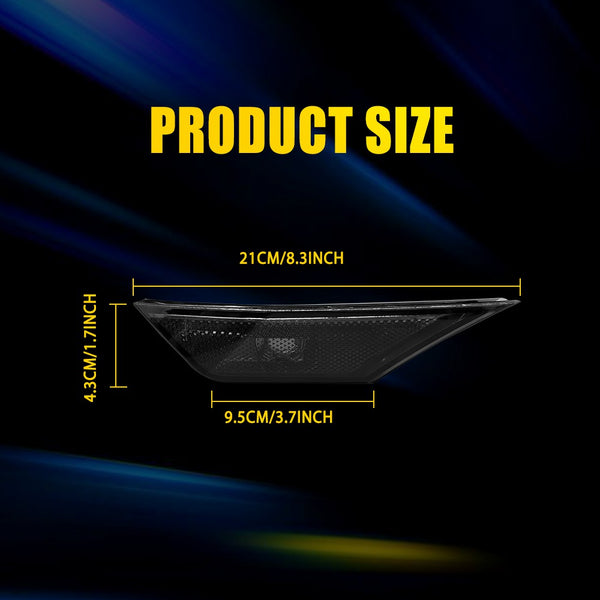 Smoked White LED Side Marker Light for Honda Civic 2016-2021, Front Turn Signal