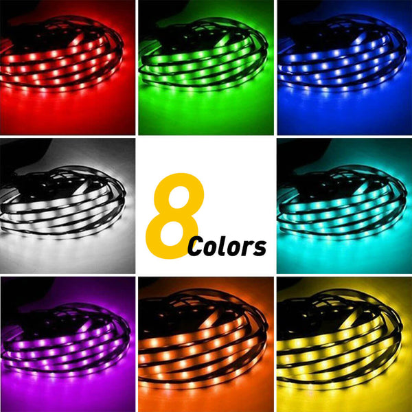 Universal RGB LED Car Underbody Lights with Wireless Remote Control, 4 Strips