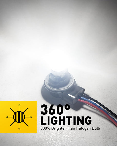 Upgraded 3157 3056 3156 4057 4157 LED Bulbs Back up Reverse Lights 400% Brighter, White, 2US6T Series