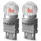 Upgraded 3157 3156 3057 3457 T25 LED Bulbs Brake Tail Lights 400% Brighter, Red, 2US6T Series