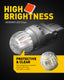 Upgraded 3157 3156 3057 3457 T25 LED Bulbs Brake Tail Lights 400% Brighter, Red, 2US6T Series