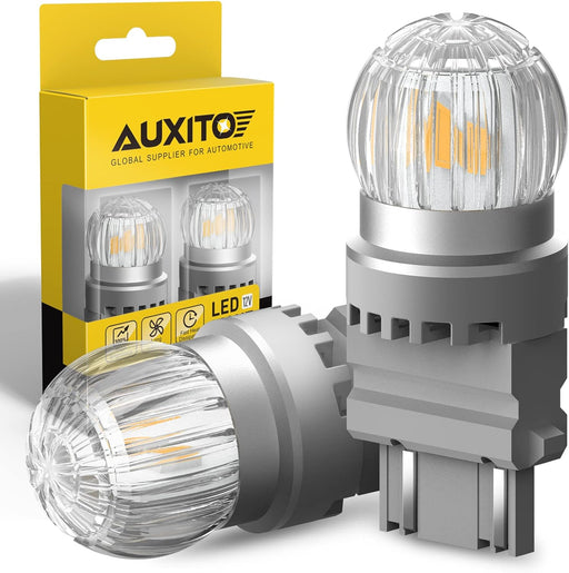 Upgraded 3157 3156 3057 T25 LED Bulbs Turn Signal Lights 400% Brighter, Yellow, 2US6T Series