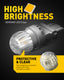 Upgraded 3157 3156 3057 T25 LED Bulbs Turn Signal Lights 400% Brighter, Yellow, 2US6T Series