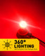 Upgraded 7443 7440 7444 W21W LED Bulbs Brake Tail Lights 400% Brighter, Red, 2US6T Series