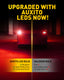 Upgraded 7443 7440 7444 W21W LED Bulbs Brake Tail Lights 400% Brighter, Red, 2US6T Series