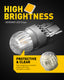 Upgraded 7443 7440 7444 W21W LED Bulbs Turn Signal Lights 400% Brighter, Yellow, 2US6T Series