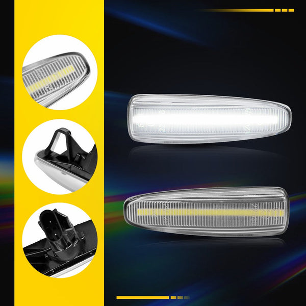 White Sequential LED Side Marker Light for Mitsubishi Lancer EVO/Outlander, Front Fender