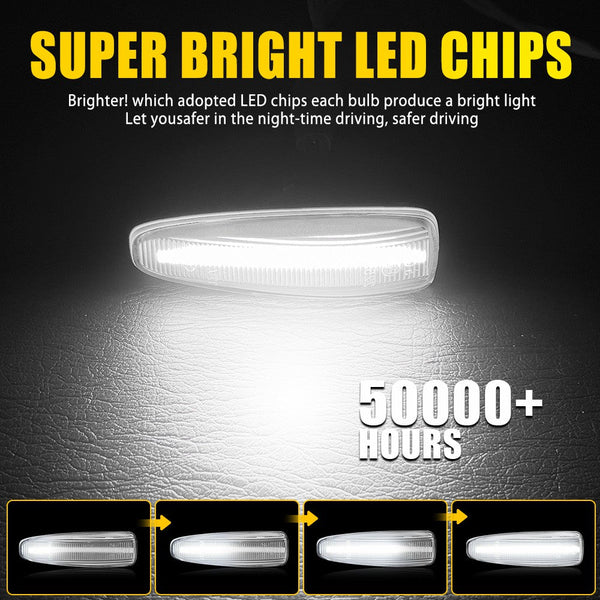 White Sequential LED Side Marker Light for Mitsubishi Lancer EVO/Outlander, Front Fender