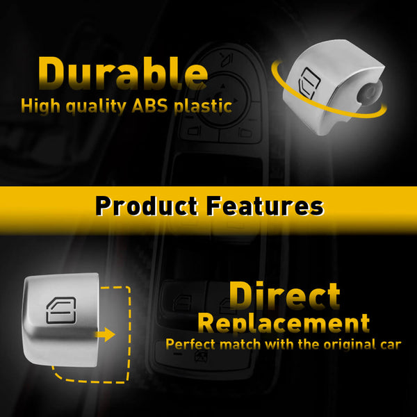 Window Switch Button Cover Cap For Mercedes-Benz S-Class, GLC-Class,C-Class etc. 2Pcs