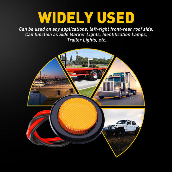 BJZ - Marcador de remolque, luces LED rojas, 21 LED, luces laterales de BJZ - Marcador de remolque, luces LED rojas, 21 LED, luces laterales de