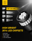 194 LED Light Bulb, Ultra Blue 168 2825 W5W T10 Wedge 24-SMD 3014 Chipsets LED Replacement Bulbs Error Free