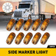 2.5inch Oval LED Side Marker Lights for Truck Trailer RV 10pcs(Red, Yellow, White)