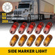2.5inch Oval LED Side Marker Lights for Truck Trailer RV 10pcs(Red, Yellow, White)