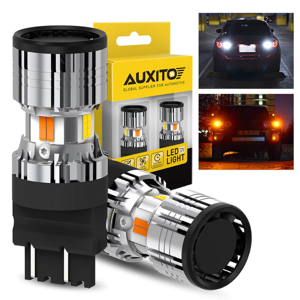 2001-2013 Chevy Silverado 1500 Front Turn Signal Light 3157 LED Bulb Dual Color CANbus Error Free