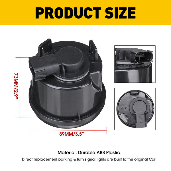 2007-2017 Jeep Wrangler JK Front Grille LED Turn Signal Lights And Side Marker Fender Lights