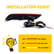 2013-2015 Honda Civic Red Lens 60-SMD LED Bumper Reflector Lights
