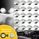 20PCS 0.75inch Round LED Side Marker Light With Stainless Chrome Bezel Cover for Truck Trailer