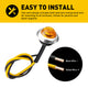 20PCS 0.75inch Round LED Side Marker Light With Stainless Chrome Bezel Cover for Truck Trailer