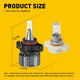 2504 PSX24W LED Fog Light Bulbs, 4000 Lumen 6000K Extremely Bright Xenon White