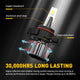 2504 PSX24W LED Fog Light Bulbs, 4000 Lumen 6000K Extremely Bright Xenon White