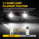 2504 PSX24W LED Fog Light Bulbs, 4000 Lumen 6000K Extremely Bright Xenon White