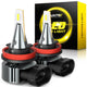 2x H8/H9/H11 LED Headlight Bulbs 6500K White and 2x H8/H11/H16JP LED Fog Light Bulbs 6000k white Combo