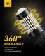 3157 LED Bulb Red for Tail Lights, 400% Brighter 3056 3156 3057 4157 LED Bulbs 102-SMD Chipsets with Projector for Tail Stop Brake Lights