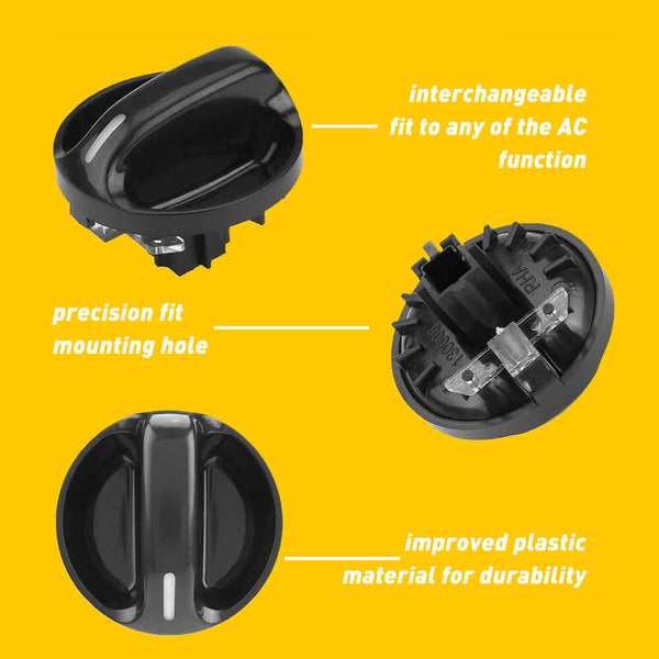 3Pcs AC Heater Climate Control Switch Knobs Kit Fits 00-06 Toyota Tundra