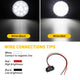 4inch 12 LED Round Tail Lights Kit Including 3-pin Water Tight Plug Rear Reverse Brake Lights