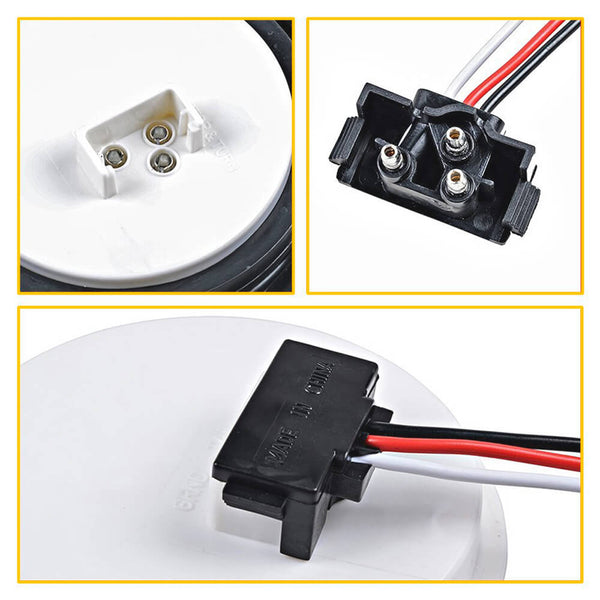 4inch 12 LED Round Tail Lights Kit Including 3-pin Water Tight Plug Rear Reverse Brake Lights