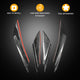 4Pcs Diffuser Shark Fin Kit for Front Bumper Splitter Fin, Universal Auto Parts Car Carbon Fiber Texture Decoration Front Bumper Side Canards Splitter Fins