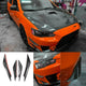 4Pcs Diffuser Shark Fin Kit for Front Bumper Splitter Fin, Universal Auto Parts Car Carbon Fiber Texture Decoration Front Bumper Side Canards Splitter Fins