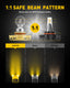 5202 5201 LED Fog Light Bulbs 3000K Amber Yellow CSP Chips  30W 6000 Lumen Per Pair