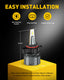 5202 5201 LED Fog Light Bulbs, 6500K Cool White with CSP LED Chips