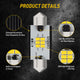 578 LED Bulb 211-2 Error Free 212-2 41MM 42MM Festoon LED Bulbs for Dome Light Interior Car License Plate Map Door Courtesy Lights, by AUXITO