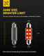 578 LED Bulb 41mm 42mm 212-2 211-2 578 Festoon LED Bulbs CANBUS Error Free 6-SMD 3030 Chipsets Xenon White