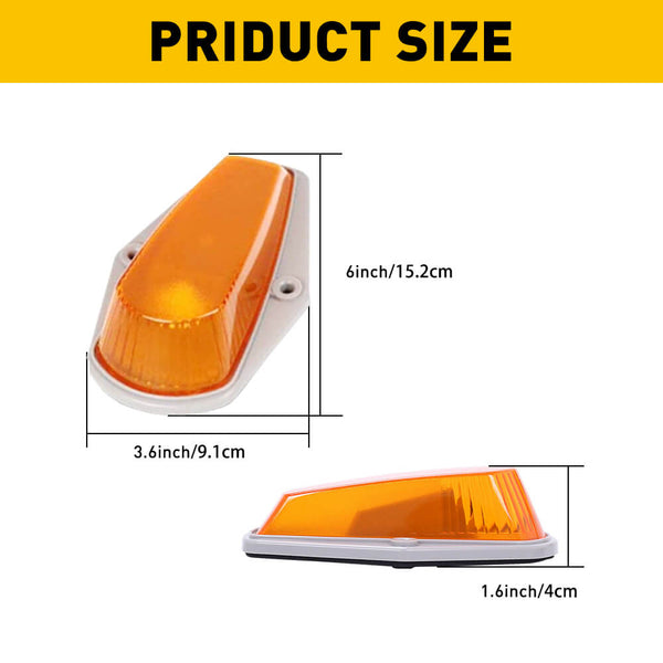 5Pcs Smoked/Yellow Len LED Truck Cab Light for 73-97 Ford F-Series Super Duty Pickup Truck