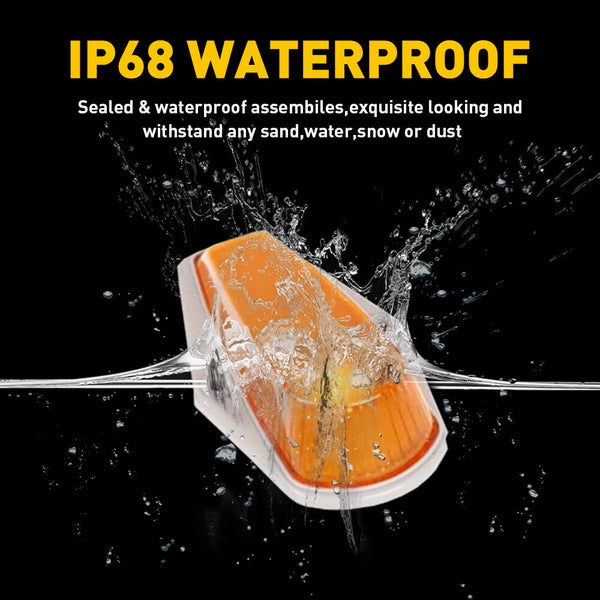 5Pcs Smoked/Yellow Len LED Truck Cab Light for 73-97 Ford F-Series Super Duty Pickup Truck