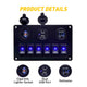 6 Gang Marine Boat Rocker Switch Panel, 12V Waterproof RV Led Switch Panel for Car Truck Marine Boat