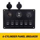 6 Gang Marine Boat Rocker Switch Panel, 12V Waterproof RV Led Switch Panel for Car Truck Marine Boat