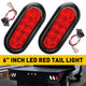 6inch 10 LED Oval Tail Lights Kit Including 3-pin Water Tight Plug Rear Reverse Brake Lights