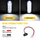 6inch 10 LED Oval Tail Lights Kit Including 3-pin Water Tight Plug Rear Reverse Brake Lights