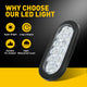 6inch 10 LED Oval Tail Lights Kit Including 3-pin Water Tight Plug Rear Reverse Brake Lights
